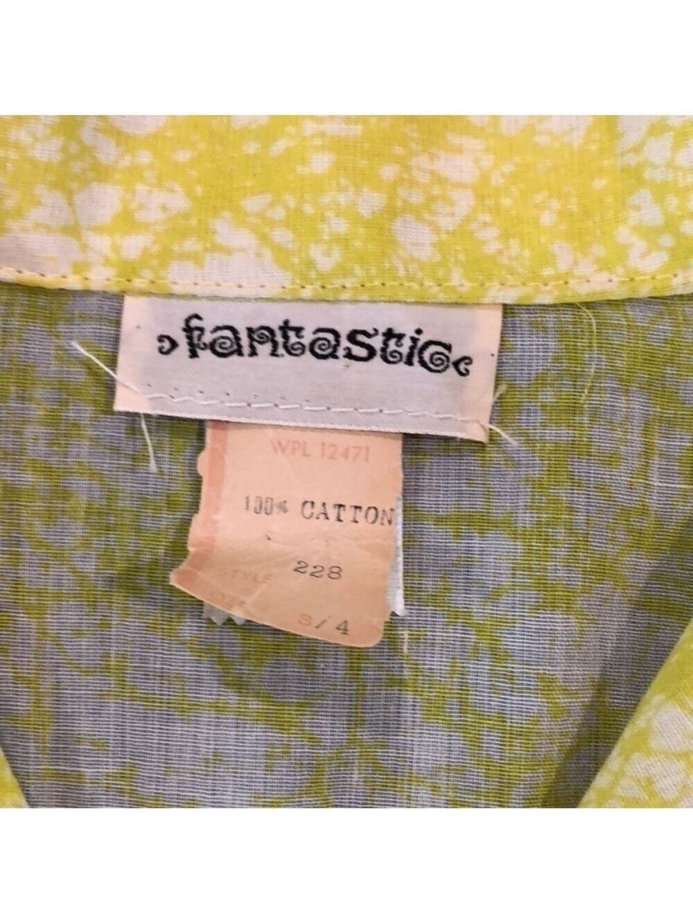 𝅺VINTAGE yellow blouse with colorful bird. Wearable art unique Size 3/4 - Picture 4 of 11